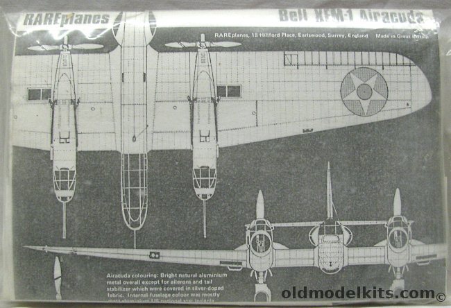 Rareplane 1/72 Bell XFM-1 Airacuda - Bagged plastic model kit